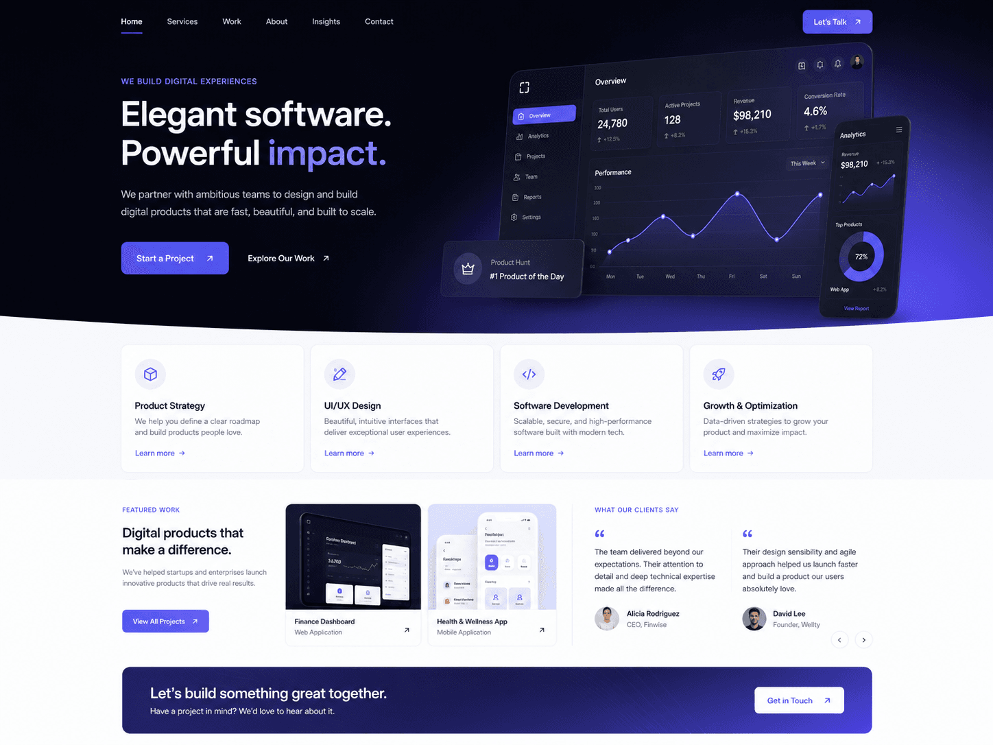 Landing page para software house